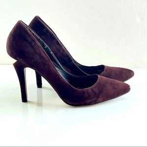 BAGLEY MISCHKA BROWN SUEDE HEELS CLASSIC PUMP SHOES SIZE  8.5